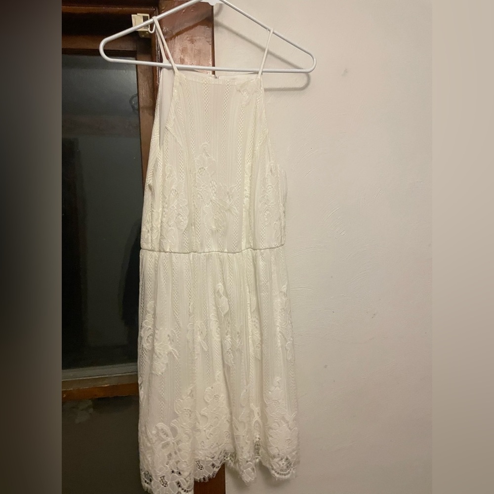 White Floral Lace Dress - worn once